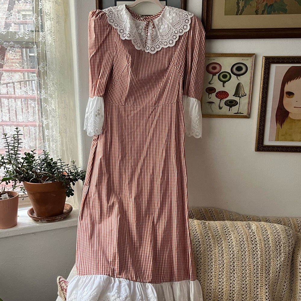 The Vampires Wife Dorothy Dress Gingham Size S NWT